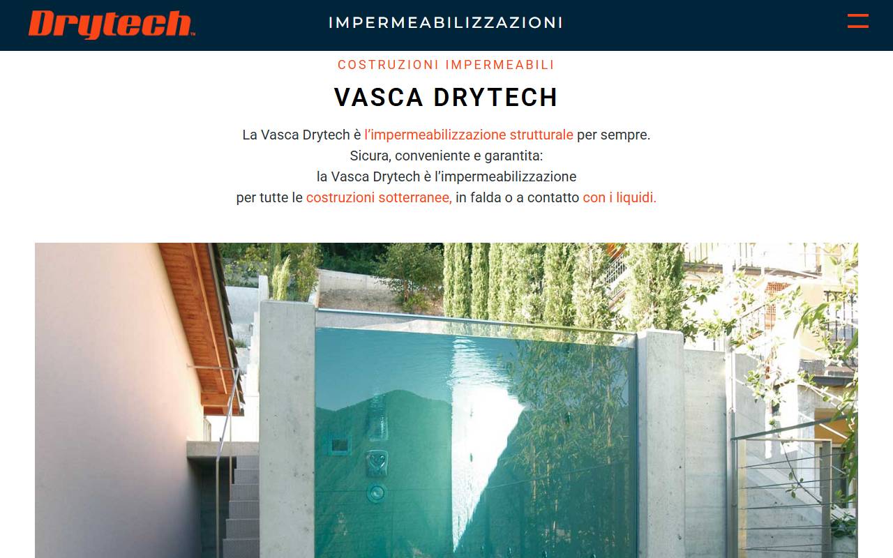 Anteprima del sito: Drytech SA Impermeabilizzazioni