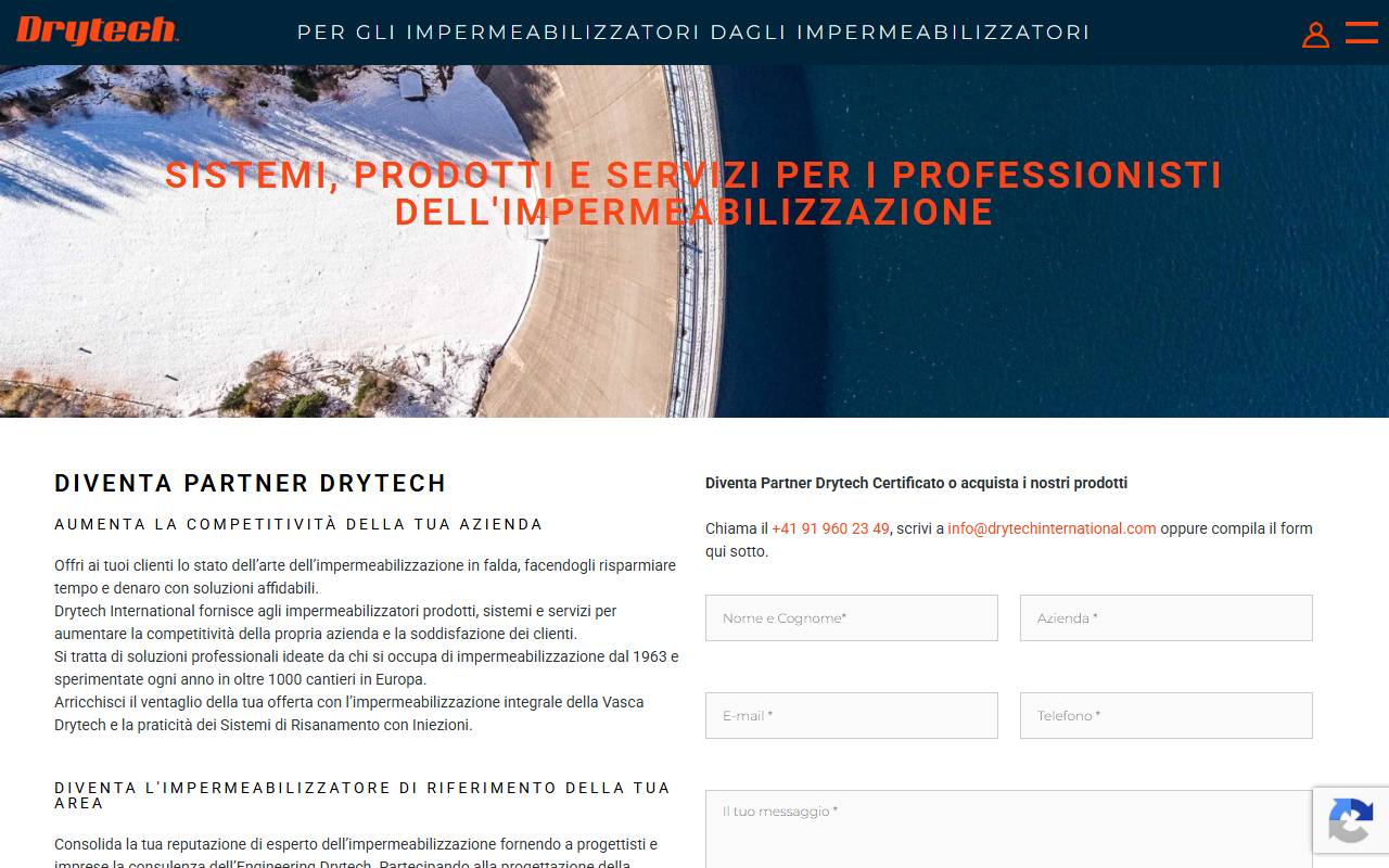 Anteprima del sito: DRYTECH INTERNATIONAL SA