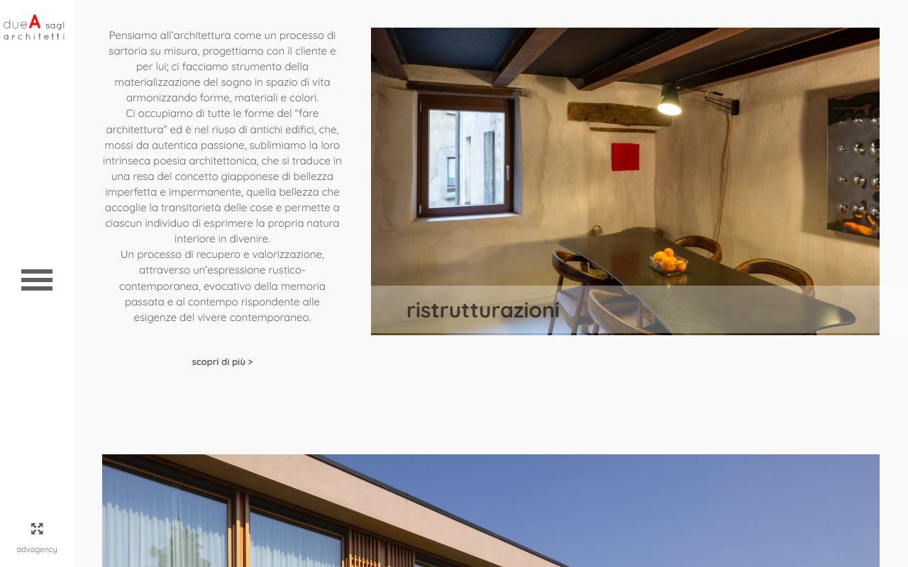 Anteprima del sito: DueA architetti Sagl