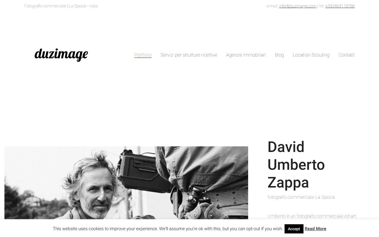 Anteprima del sito: DUZ Image di David Umberto Zappa