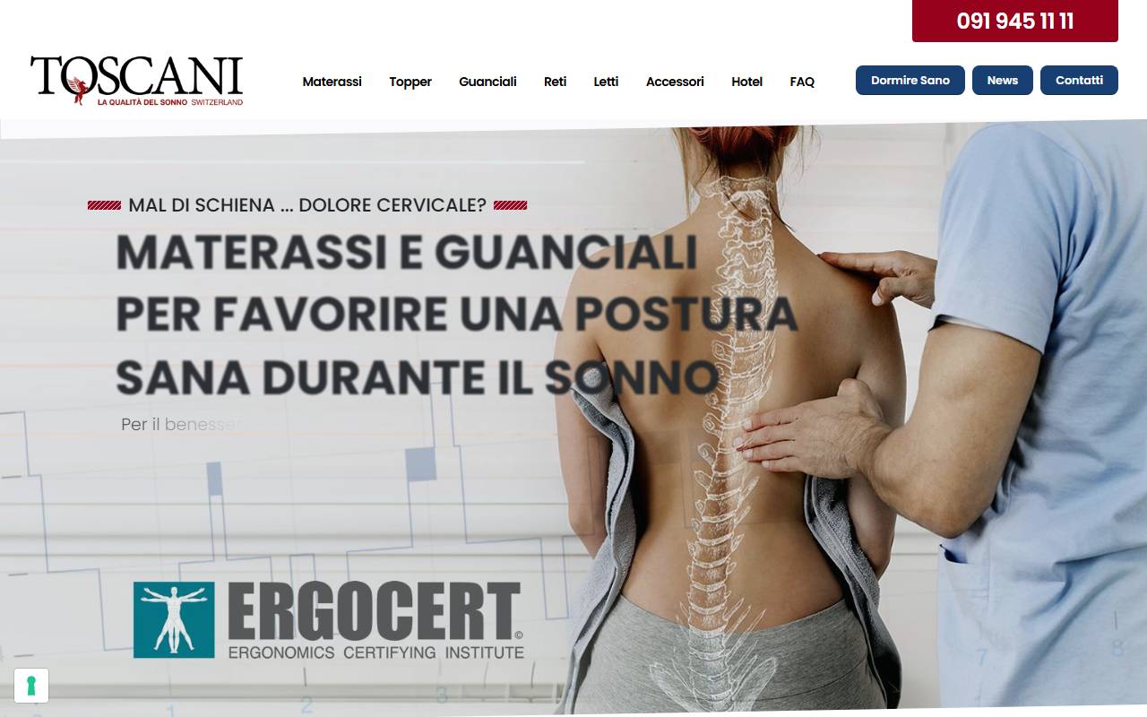Anteprima del sito: Toscani Sagl