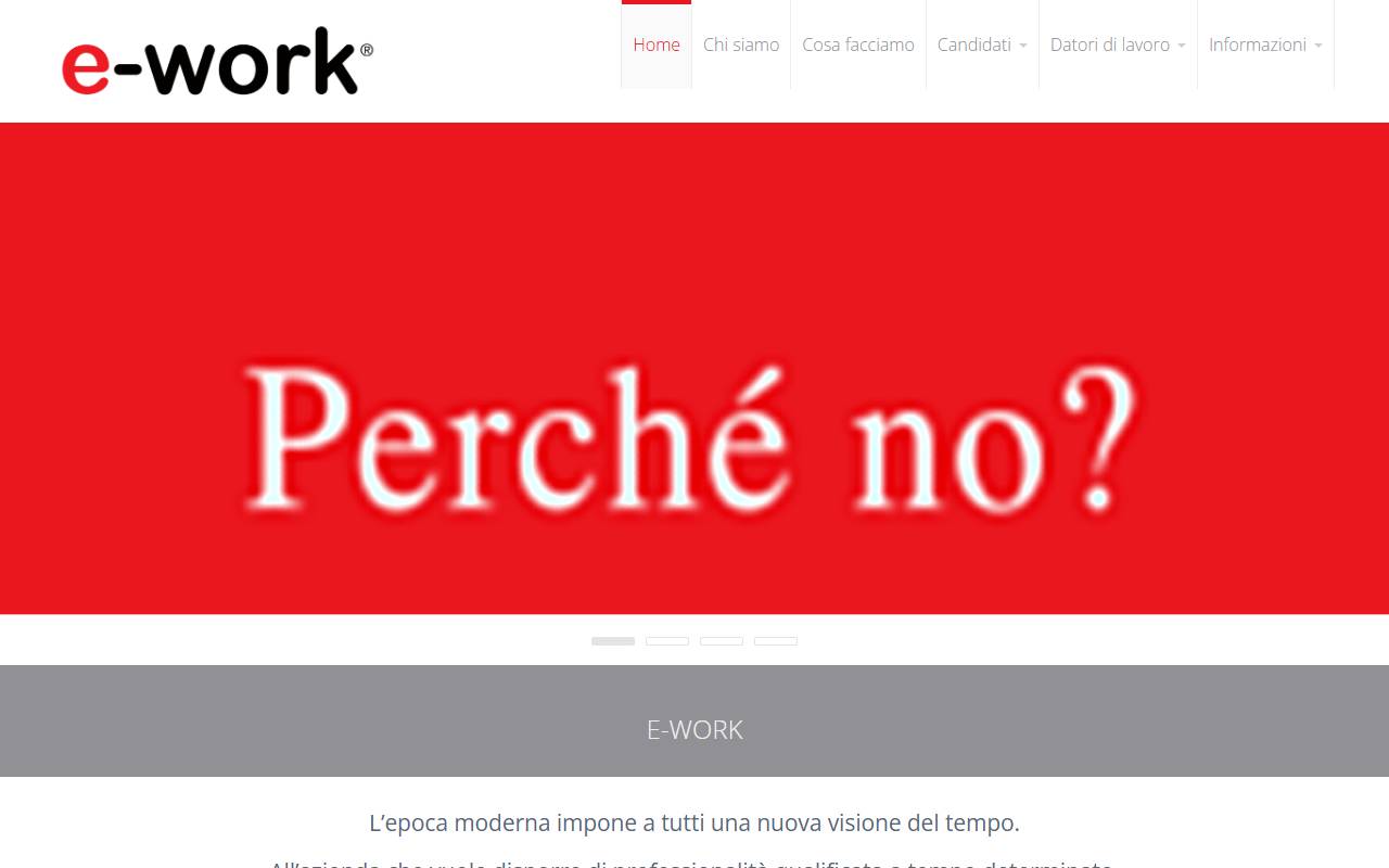 Anteprima del sito: e-work Sagl