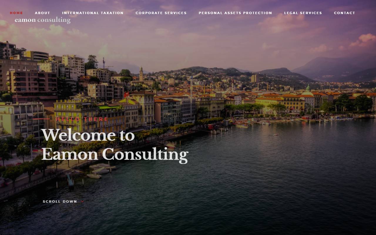 Anteprima del sito: EAMON CONSULTING SA