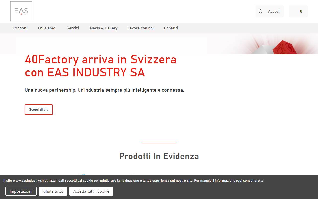 Anteprima del sito: EAS INDUSTRY SA