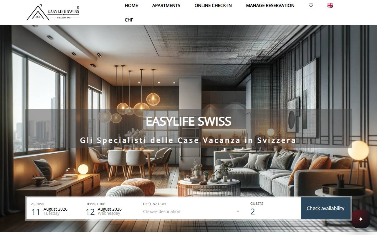 Anteprima del sito: Easylife Swiss Sagl
