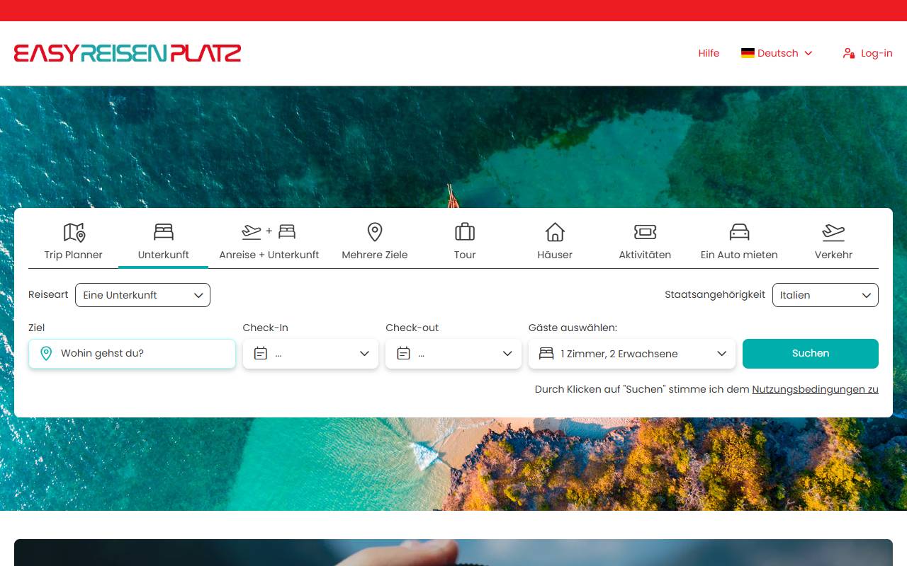 Anteprima del sito: REISENPLATZ SA