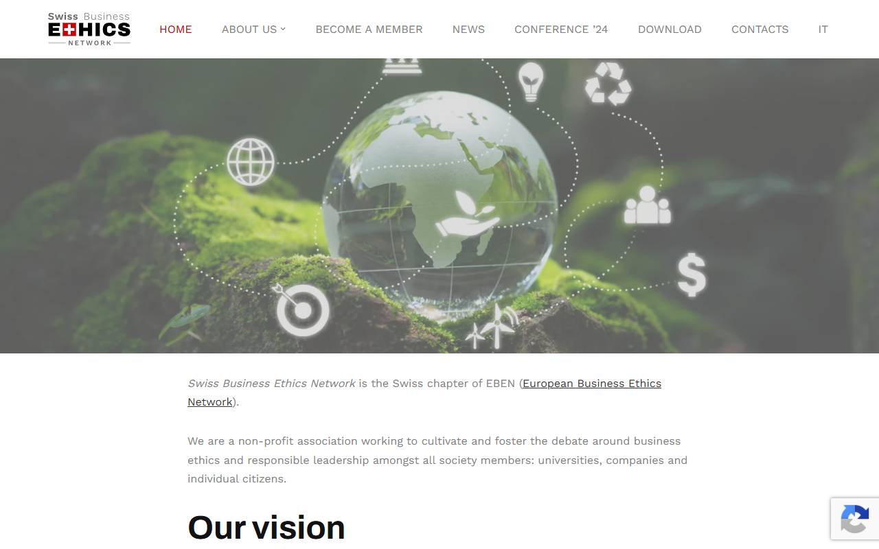 Anteprima del sito: EBEN Svizzera - Swiss Business Ethics Network
