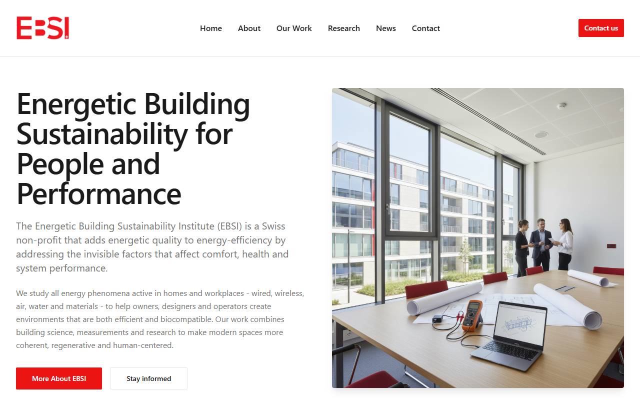 Anteprima del sito: Energetic Building Sustainability Institute (EBSI)