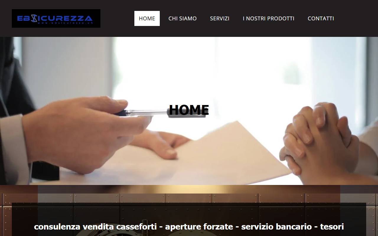 Anteprima del sito: ERIC BAGGI SICUREZZA CASSEFORTI SAGL