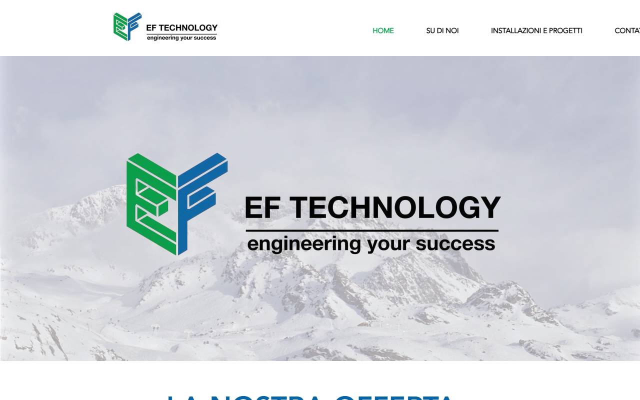 Anteprima del sito: EF TECHNOLOGY Sagl