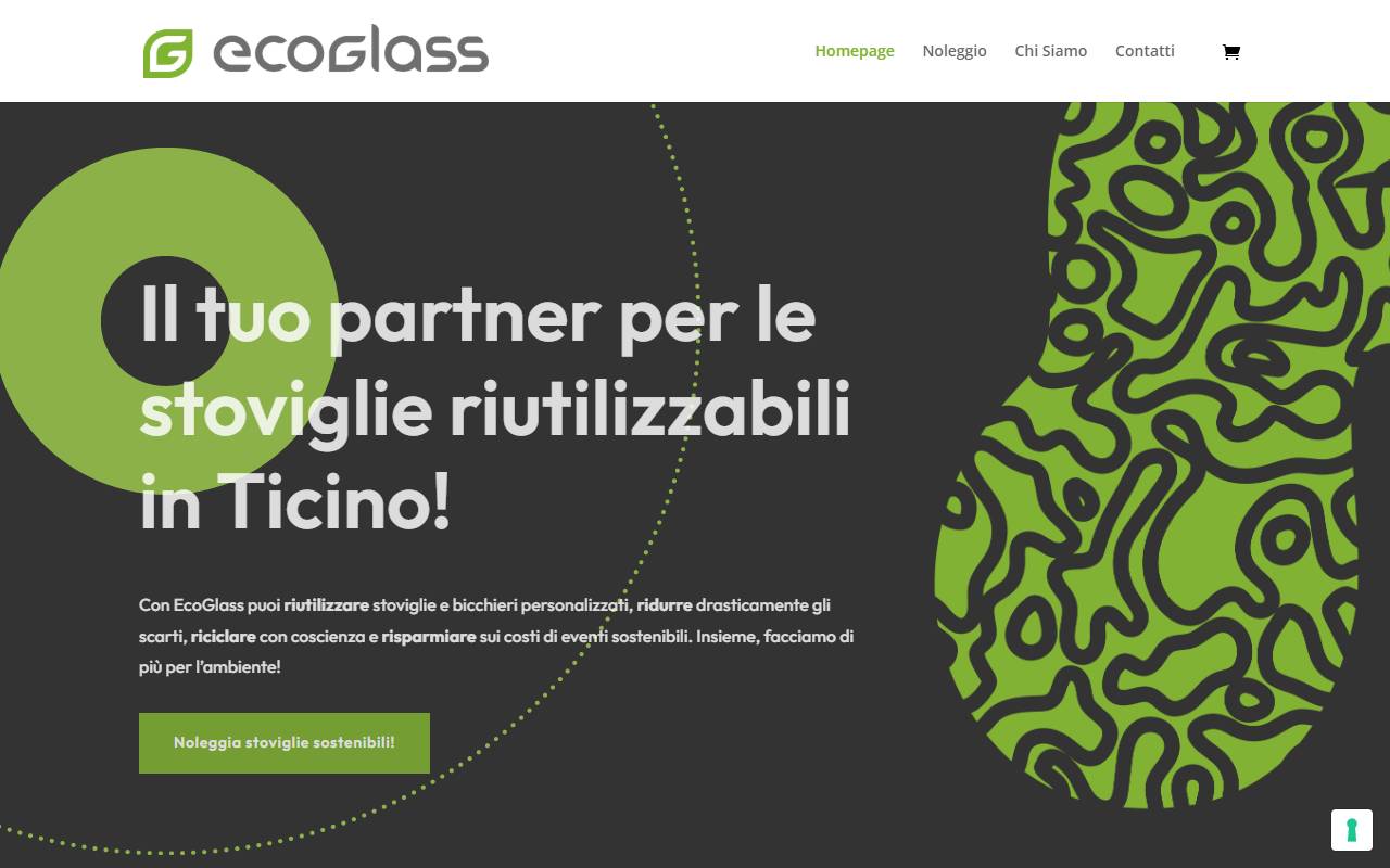 Anteprima del sito: Ecoglass Eventi Sagl
