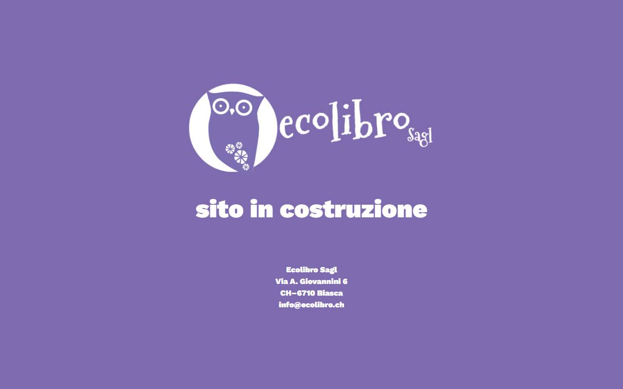 Anteprima del sito: ecolibro Sagl