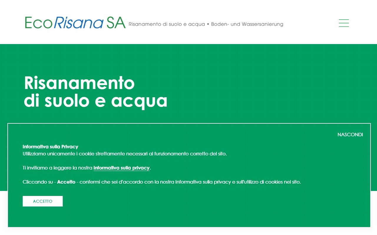Anteprima del sito: Ecorisana SA