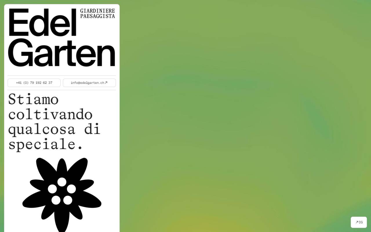 Anteprima del sito: Edel Garten Sagl