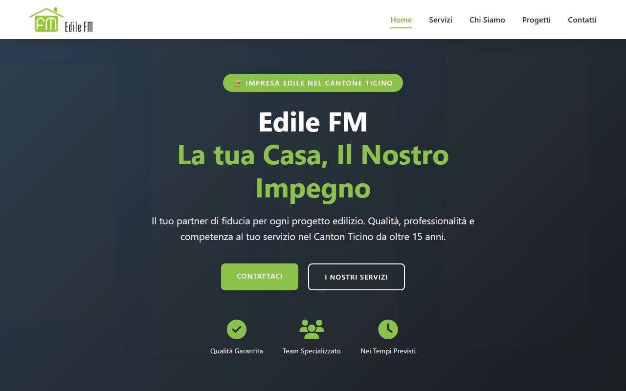 Anteprima del sito: Edile FM Sagl