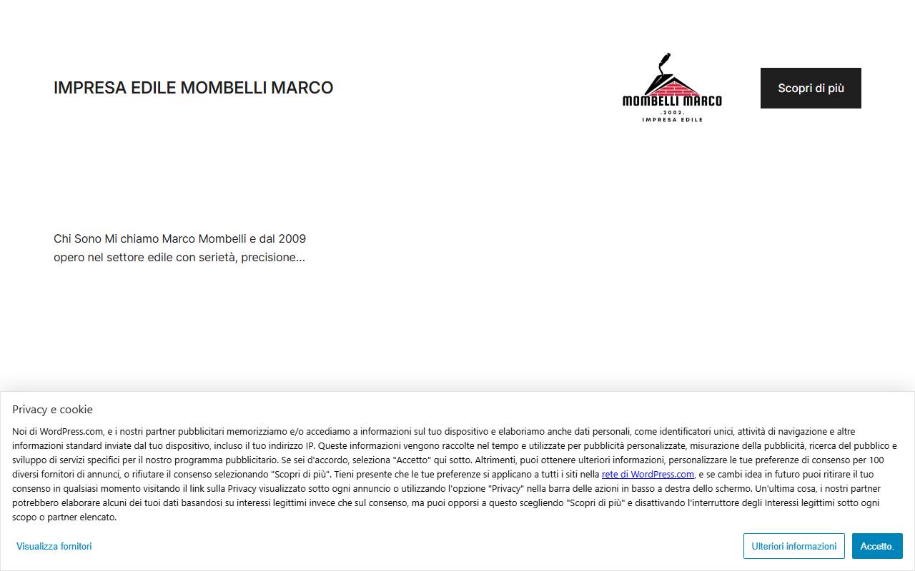 Anteprima del sito: MOMBELLI MARCO, LAVORI EDILI