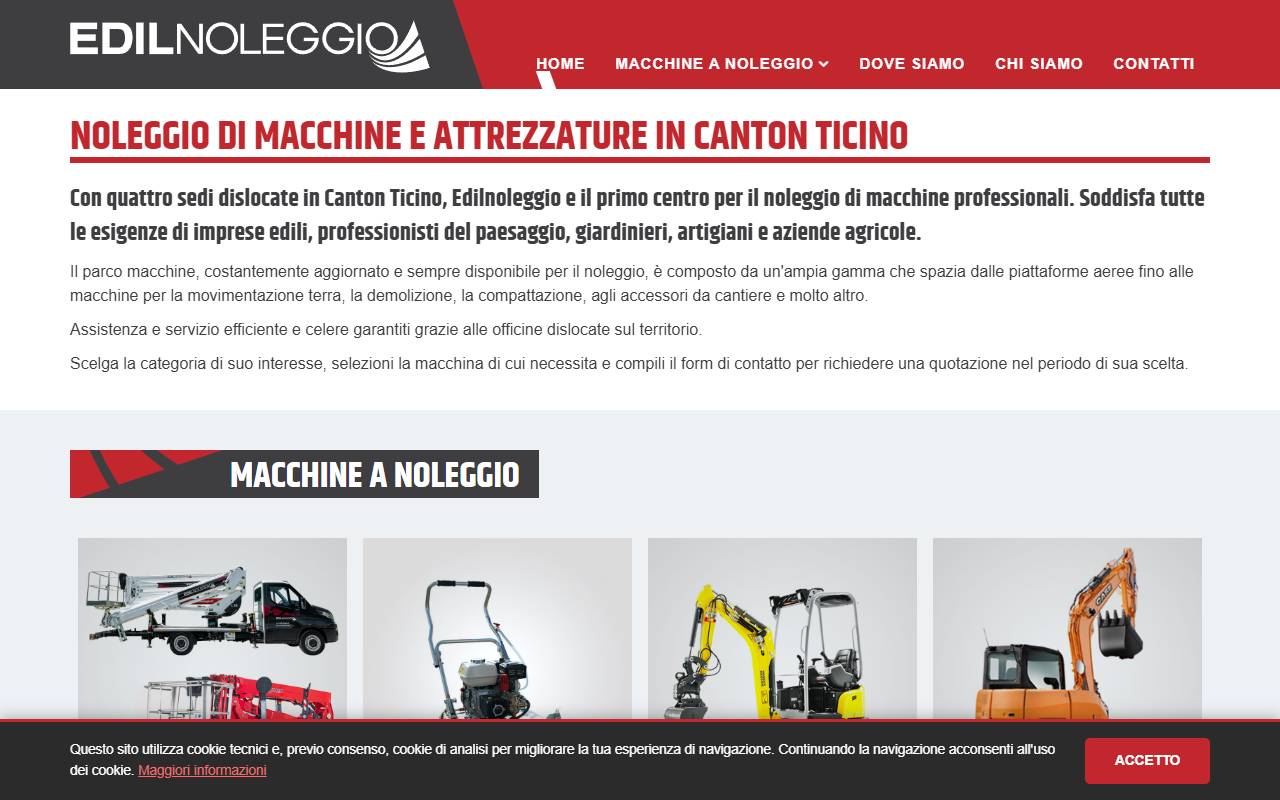 Anteprima del sito: EDILNOLEGGIO SA