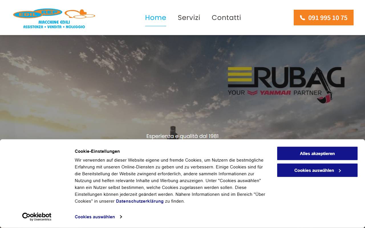 Anteprima del sito: Edilrep SA