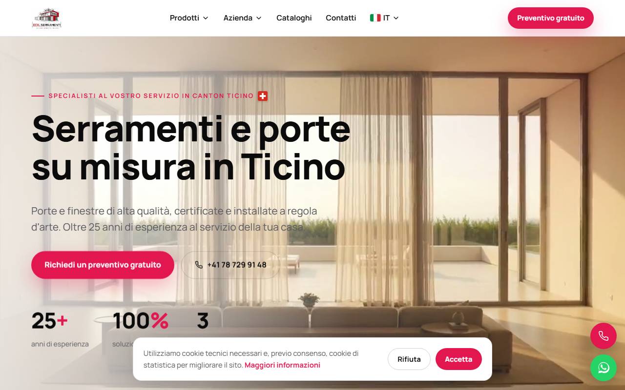 Anteprima del sito: Edil Serramenti di Cerlino Antonio