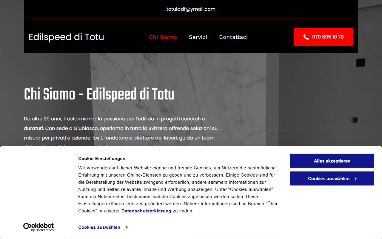Anteprima del sito: Edilspeed di Totu Iosif