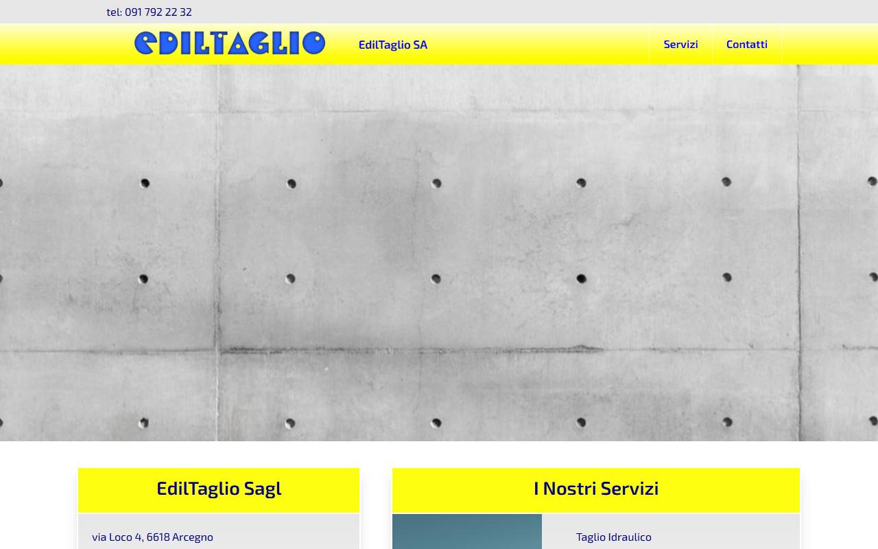 Anteprima del sito: Ediltaglio SA