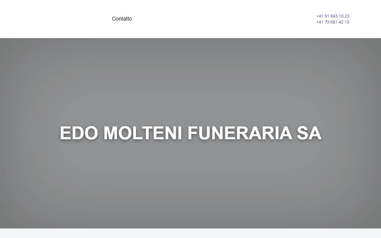 Anteprima del sito: Edo Molteni Funeraria SA