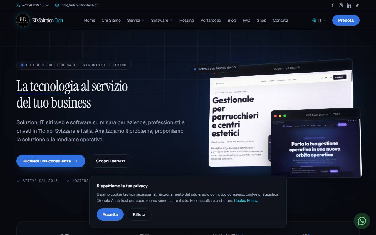 Anteprima del sito: ED Solution Tech Sagl