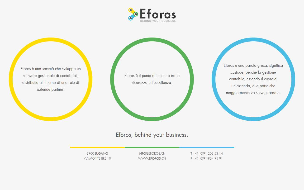 Anteprima del sito: Eforos Sagl