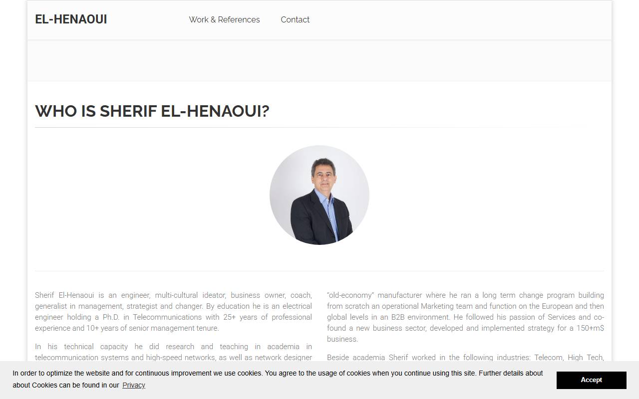 Anteprima del sito: Dr. Sherif El-Henaoui