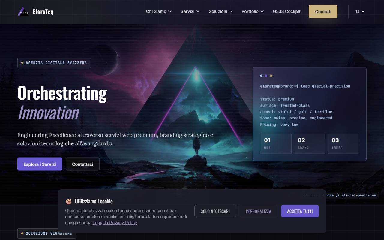 Anteprima del sito: ElaraTeq Sagl