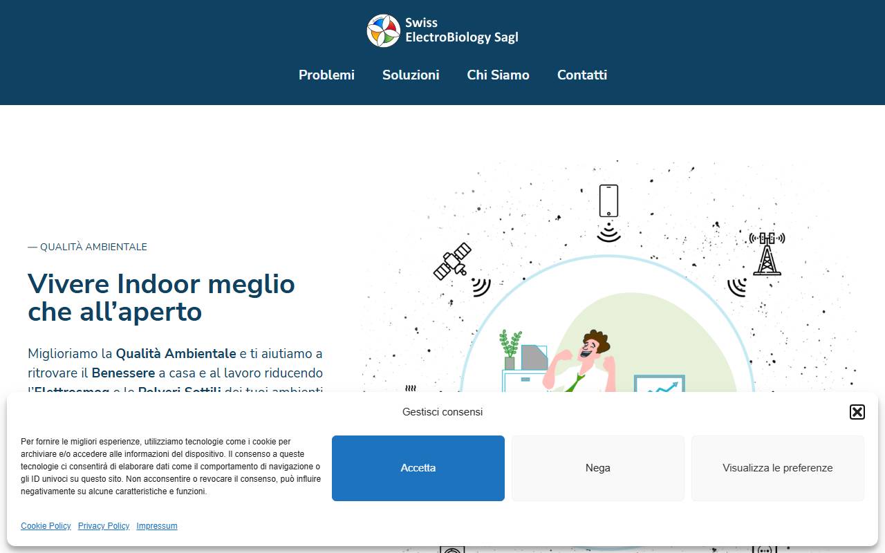 Anteprima del sito: Swiss ElectroBiology Sagl