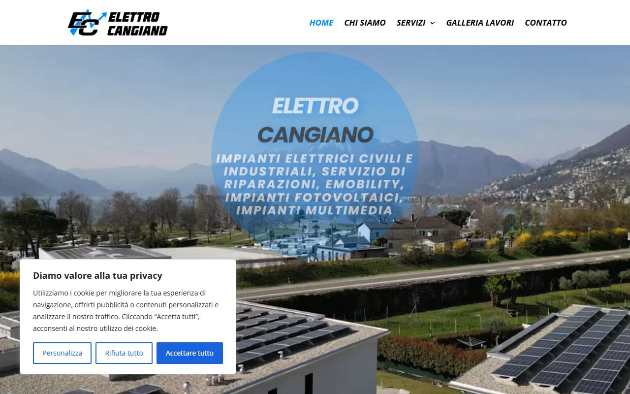 Anteprima del sito: Elettro Cangiano