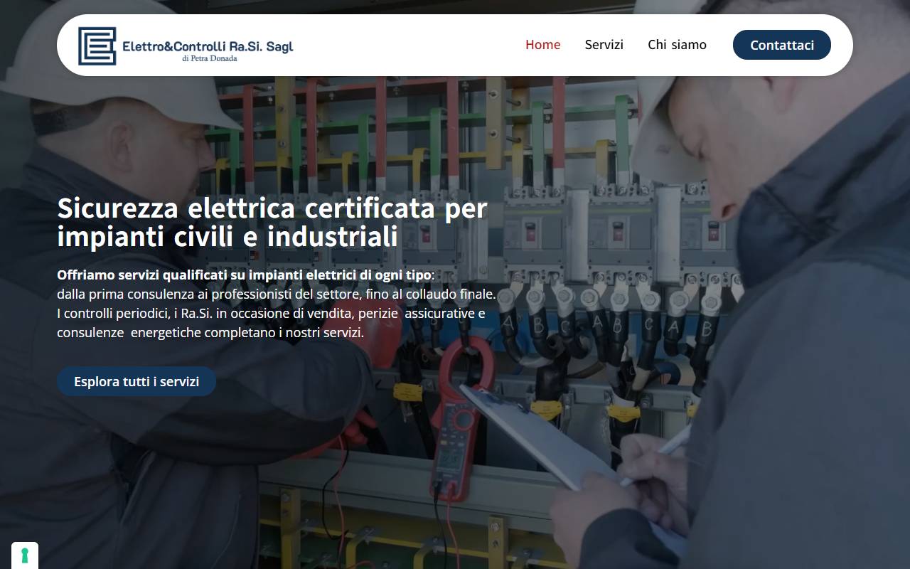 Anteprima del sito: Elettro&Controlli Rasi Sagl