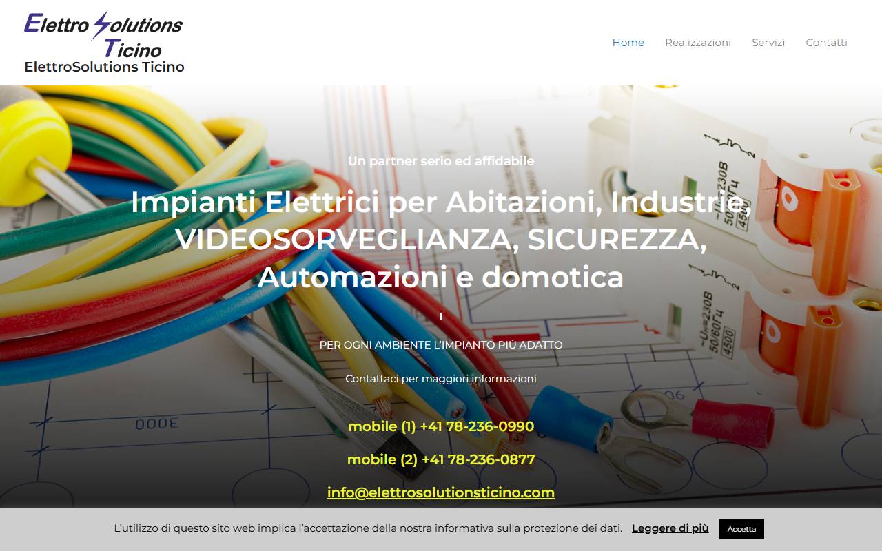 Anteprima del sito: Elettro Solutions Ticino SA