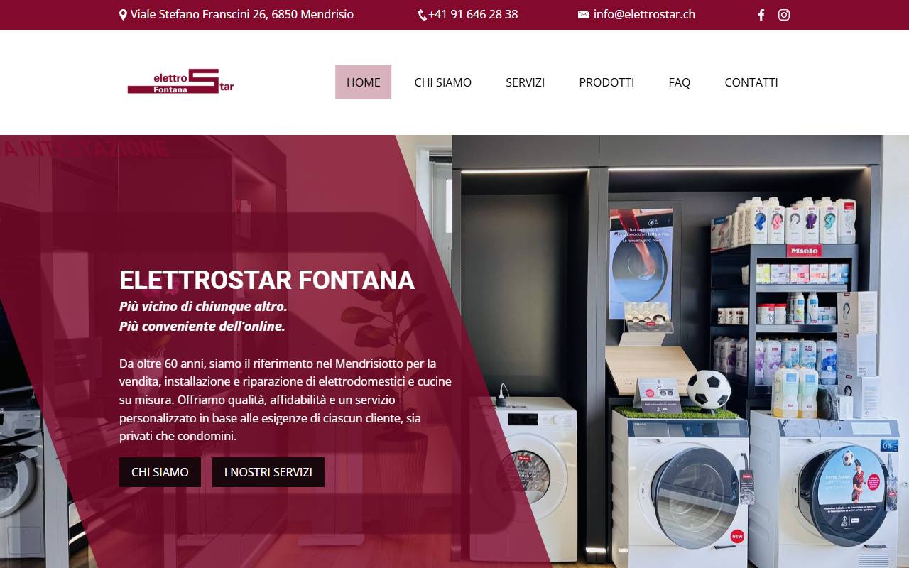 Anteprima del sito: Elettrostar Fontana Sagl