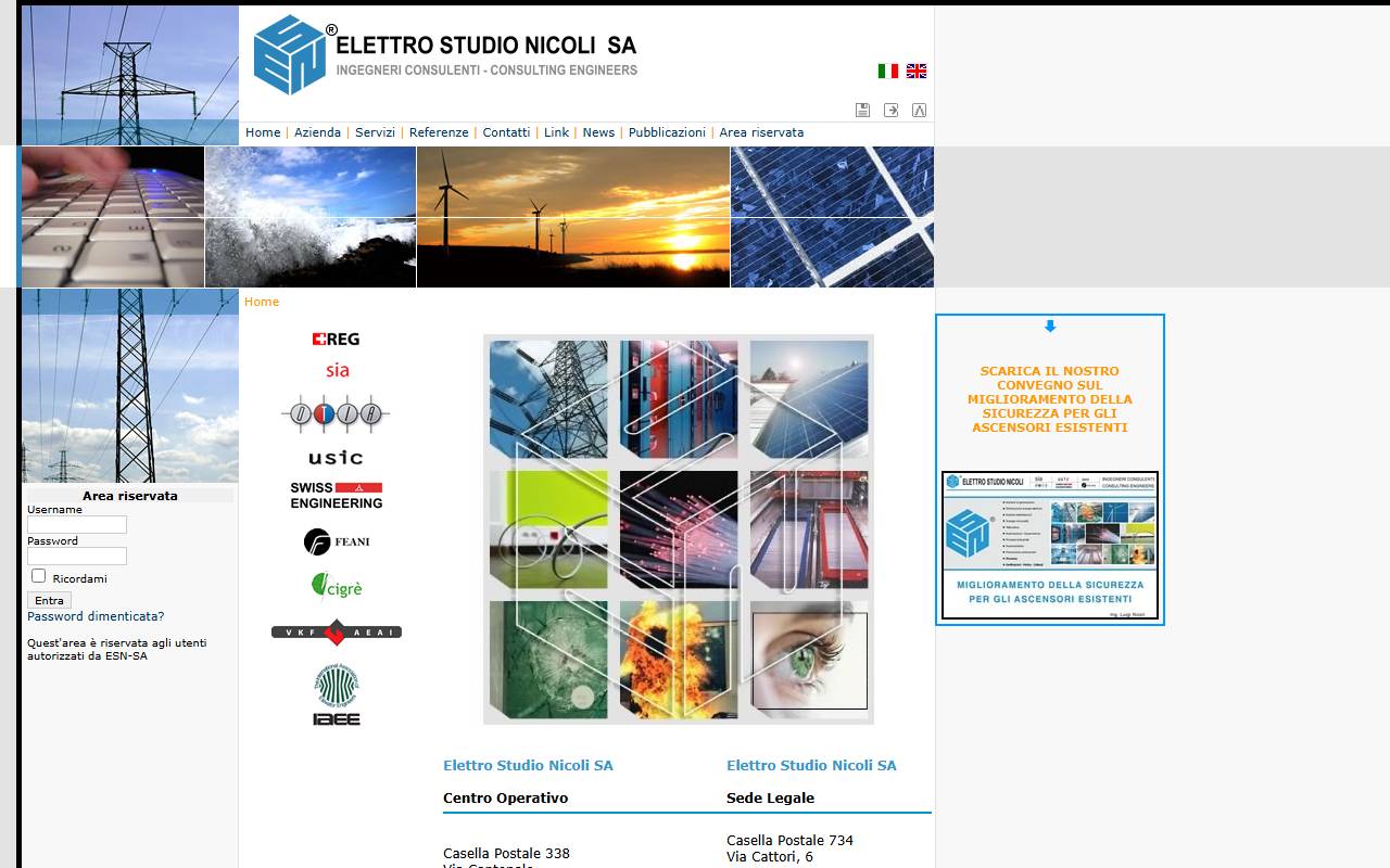 Anteprima del sito: Elettro Studio Nicoli SA