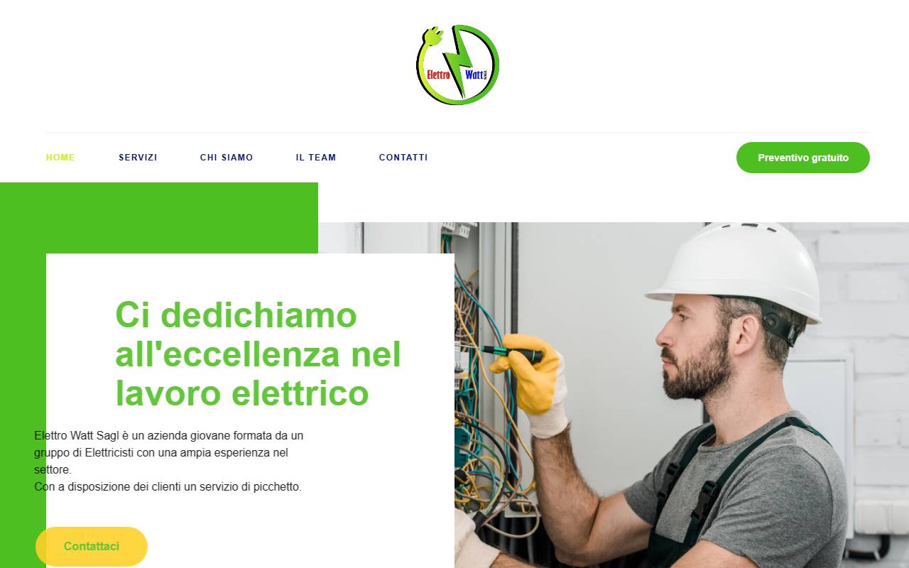 Anteprima del sito: ELETTRO WATT SAGL