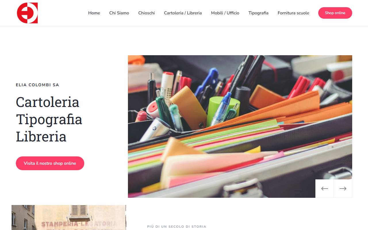 Anteprima del sito: Elia Colombi Società Anonima