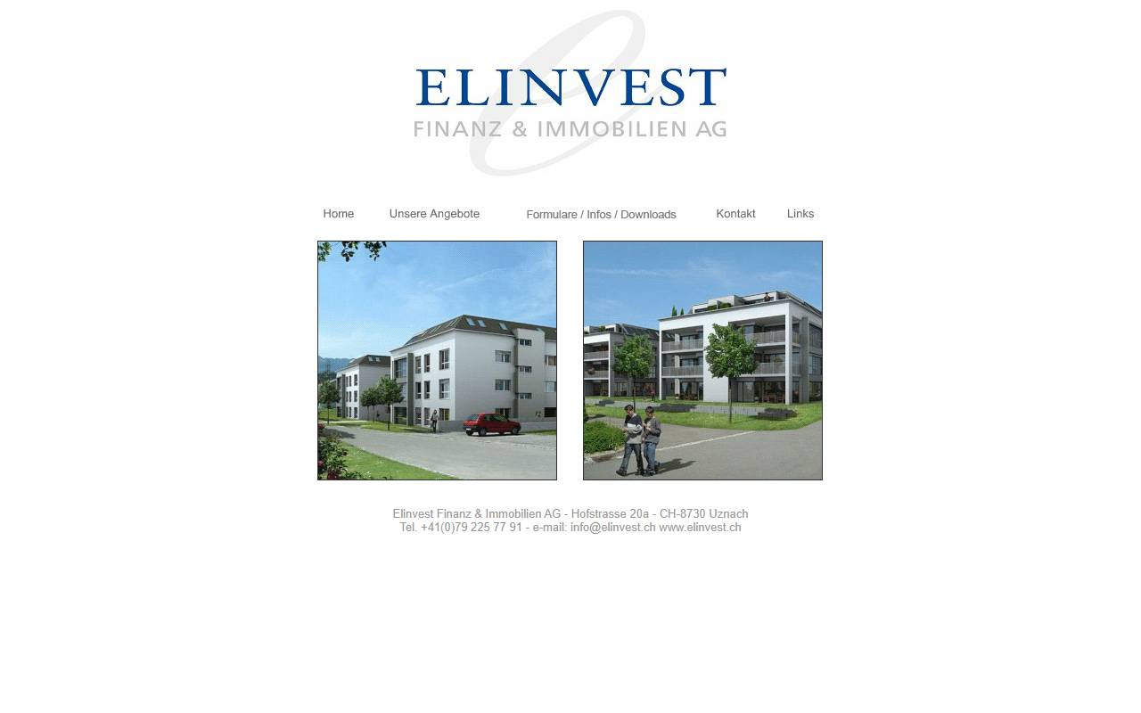Anteprima del sito: ELINVEST HOLDING SA
