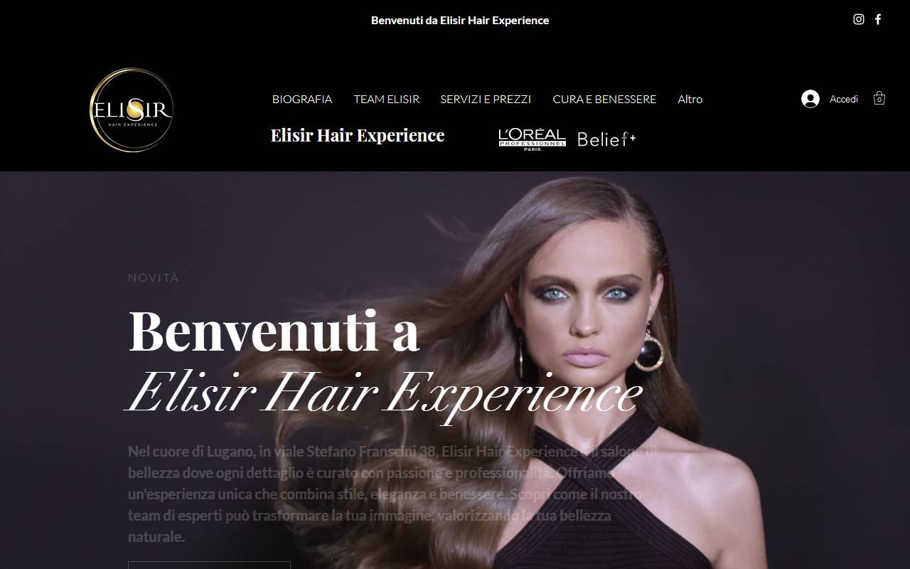Anteprima del sito: Elisir Coiffure Sagl