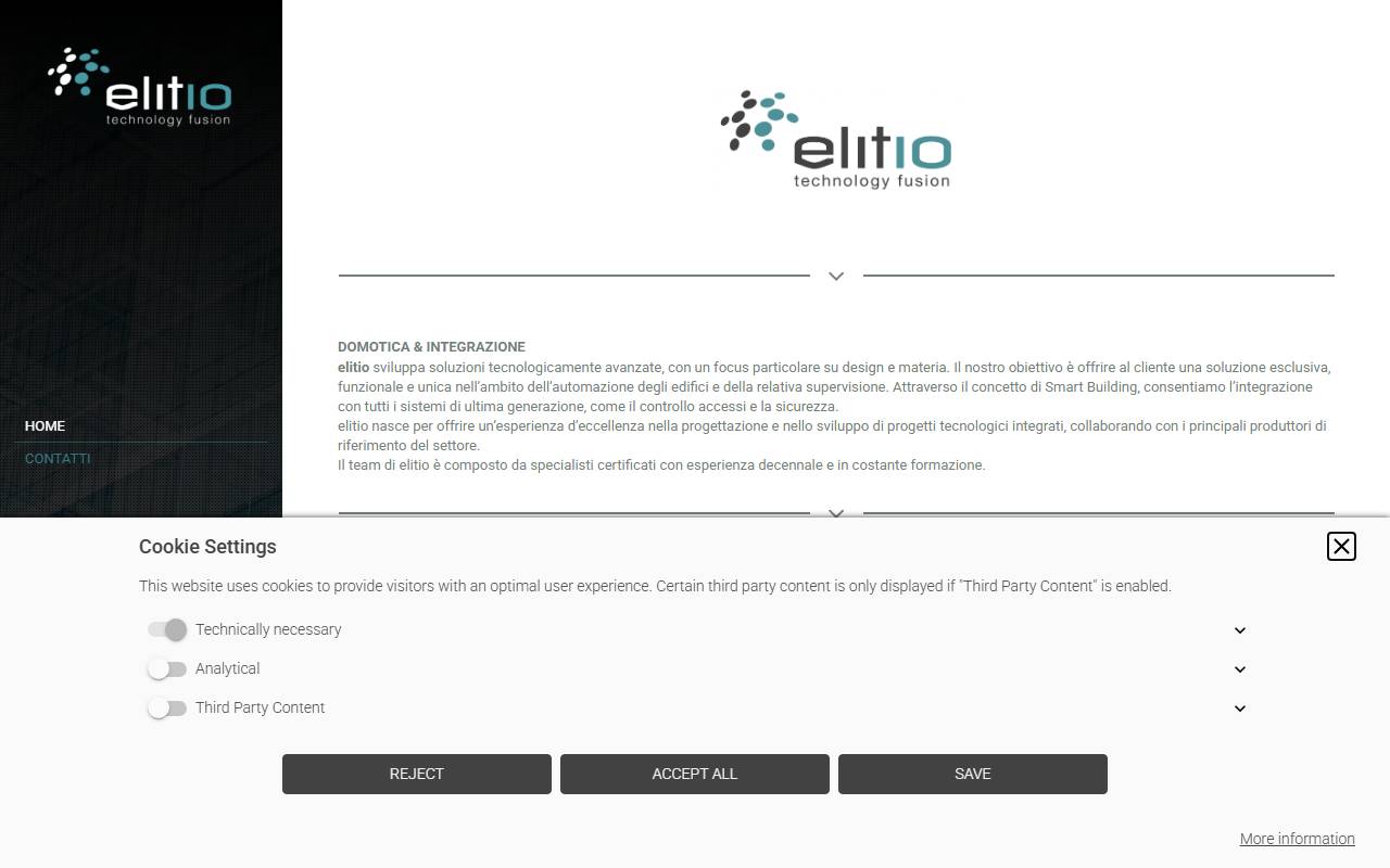 Anteprima del sito: Elitio SA