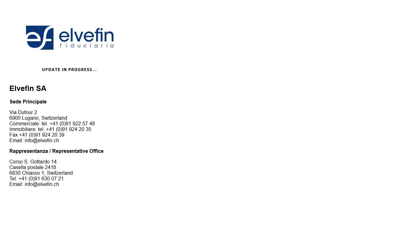 Anteprima del sito: ELVEFIN SA