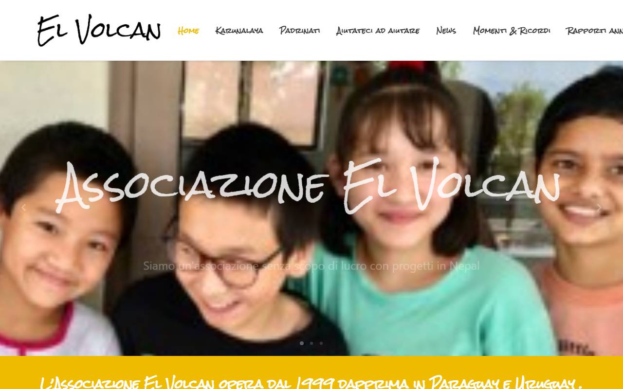 Anteprima del sito: Associazione El Volcan