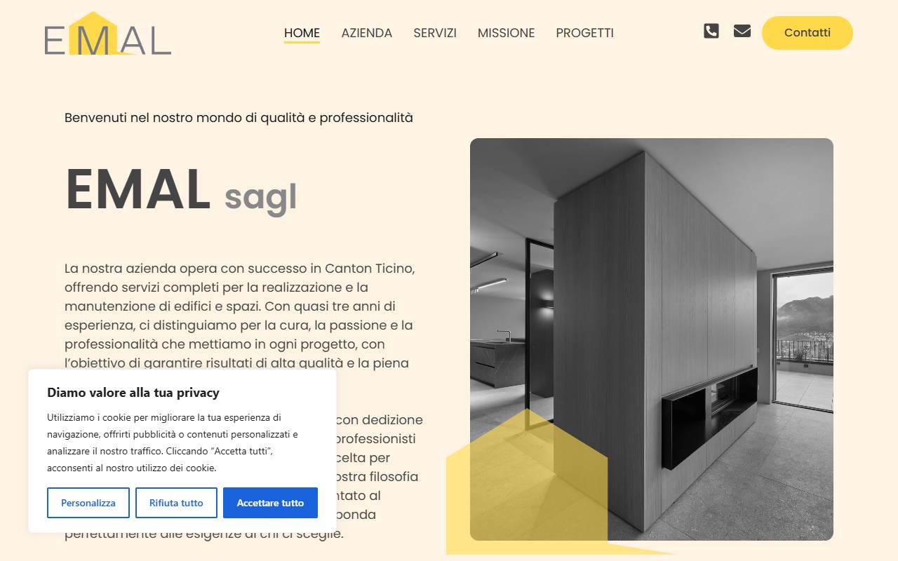 Anteprima del sito: EMAL Sagl
