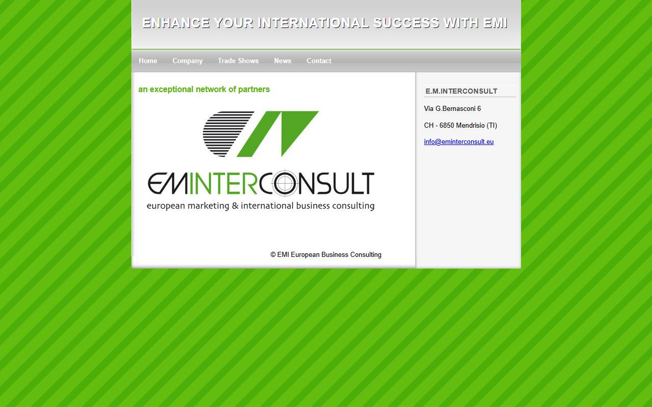 Anteprima del sito: E.M. Interconsult Sagl