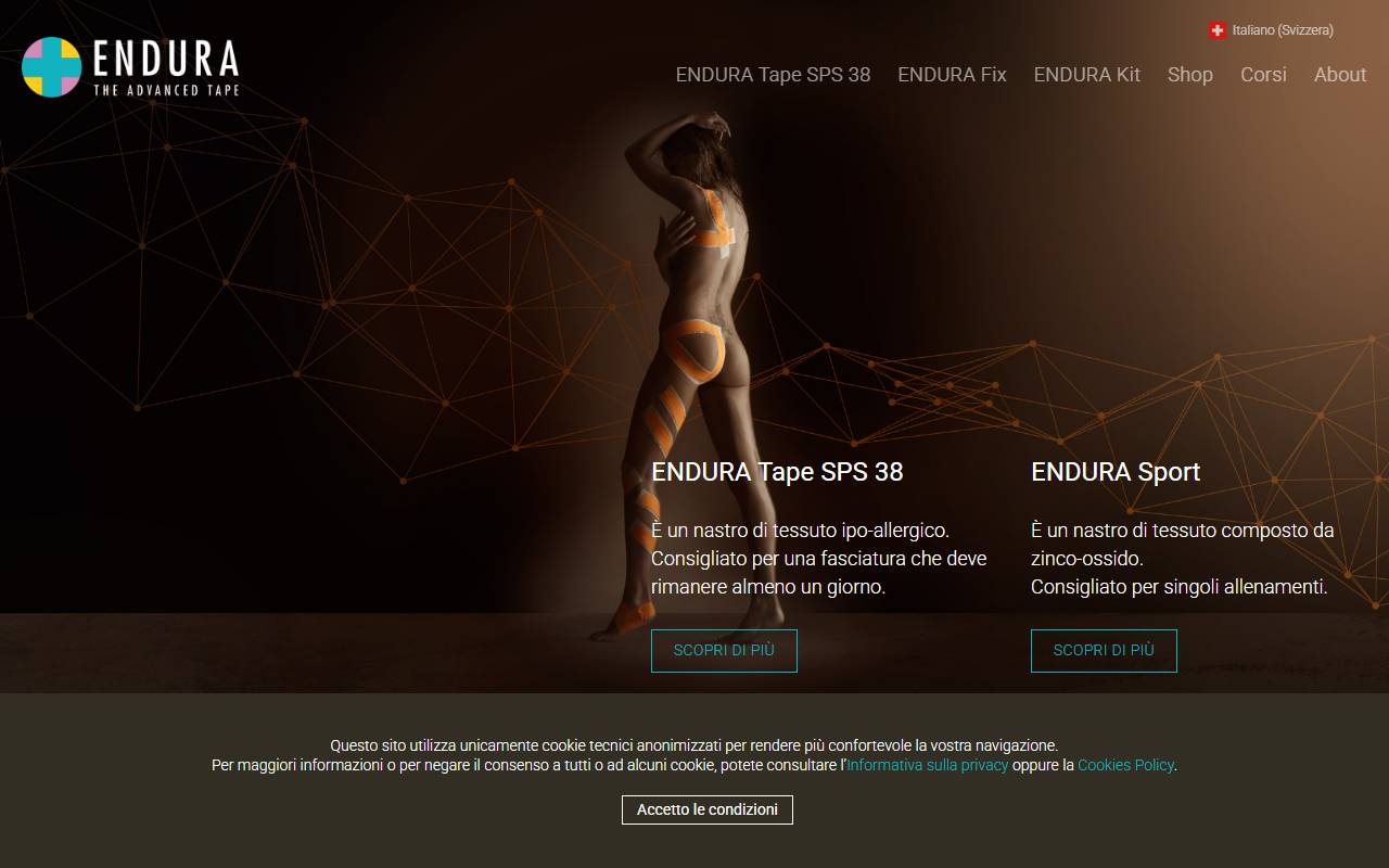 Anteprima del sito: Endura Tape Suisse Sagl