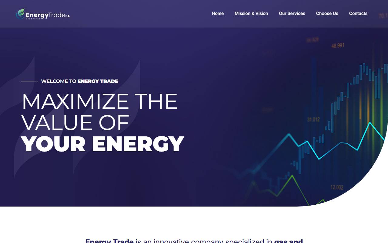 Anteprima del sito: Energy Trade GP SA