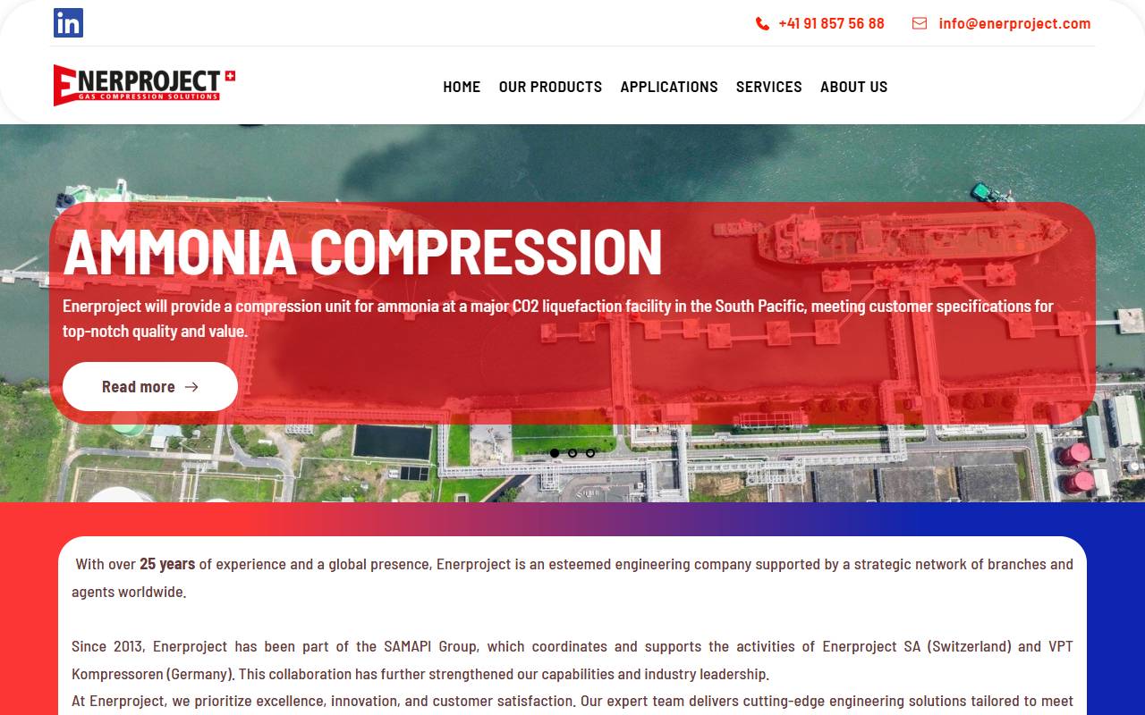 Anteprima del sito: Enerproject SA
