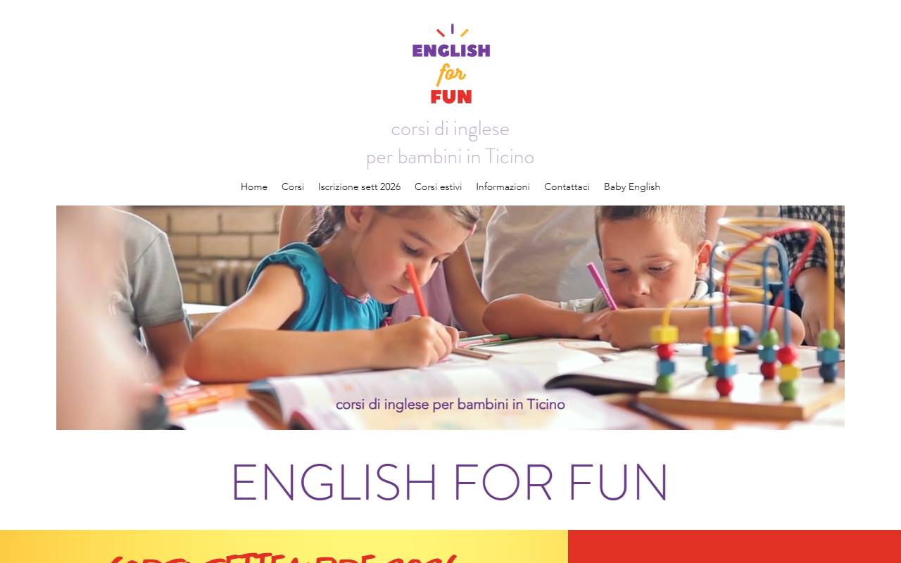 Anteprima del sito: English for Fun SNC