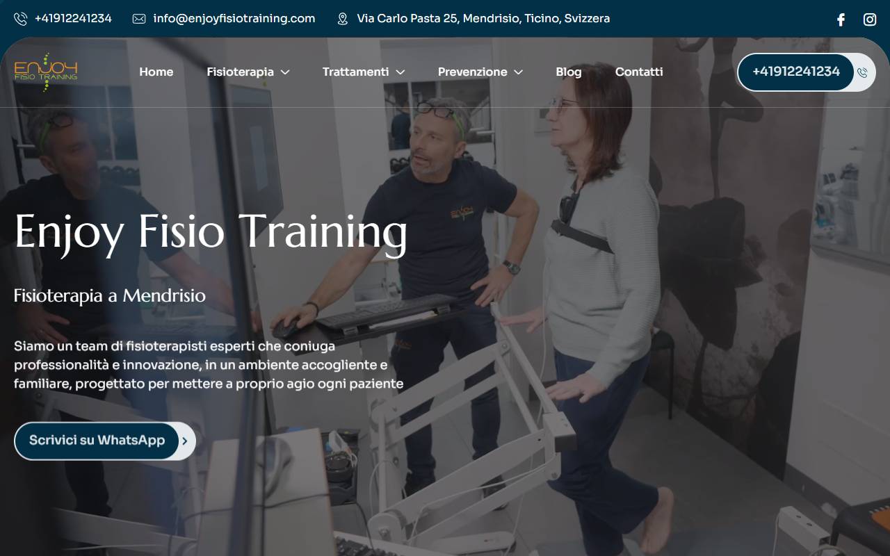 Anteprima del sito: Enjoy Fisio Training SA